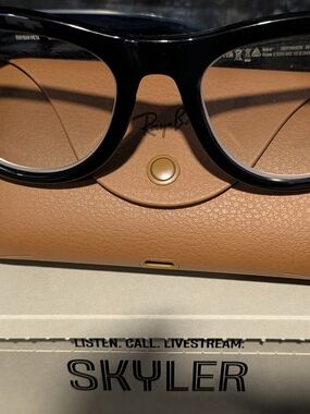 Ray-Ban Black Frame Eyeglasses with Gray Accents